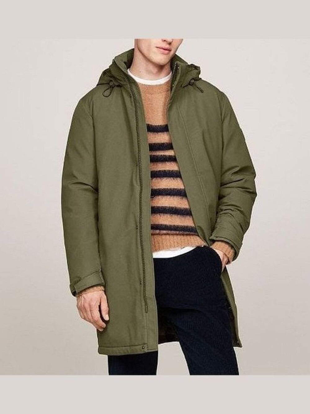 NWT Tommy Hilfiger Tech Padded Green Parka Hoodie Jacket $299